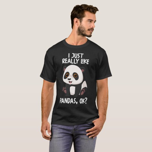 Ik hou echt van Pandas OK T-shirt (Voorkant volledig)