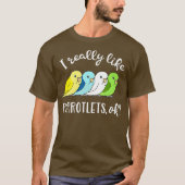 Ik hou echt van Parrotlets ok Cute Pattern Chubby T-shirt (Voorkant)