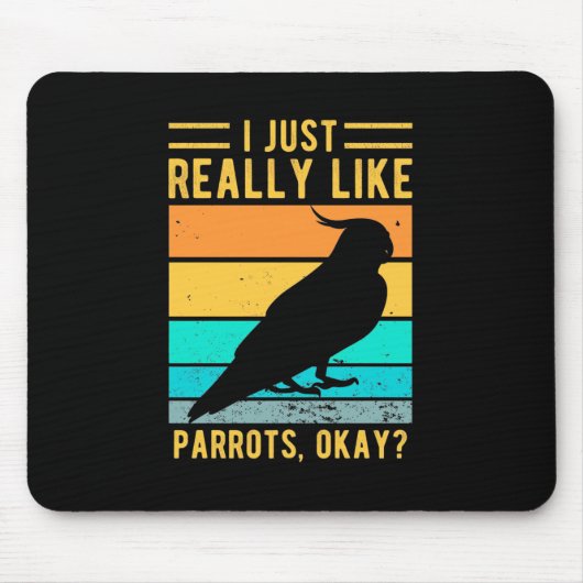 Ik hou echt van Parrots Muismat (Voorkant)