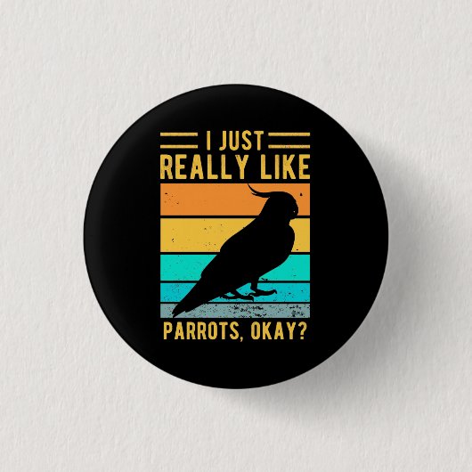 Ik hou echt van Parrots Ronde Button 3,2 Cm (Voorkant)