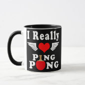 Ik hou echt van pingpongtafels mok (Links)