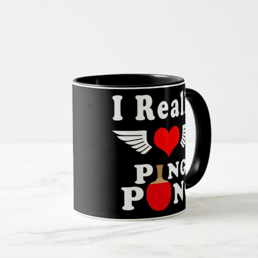 Ik hou echt van pingpongtafels mok (Voorkant rechts)