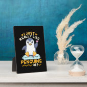 Ik hou echt van pinguïns fotoplaat (Zijkant)