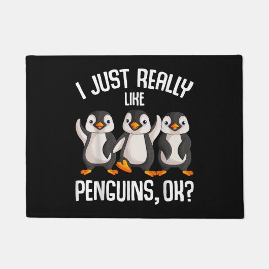 Ik hou echt van Pinguins Kinder meisjes P Deurmat (Voorkant)