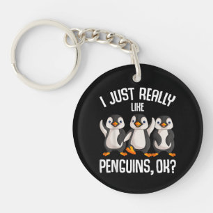 Ik hou echt van Pinguins Kinder meisjes P Sleutelhanger