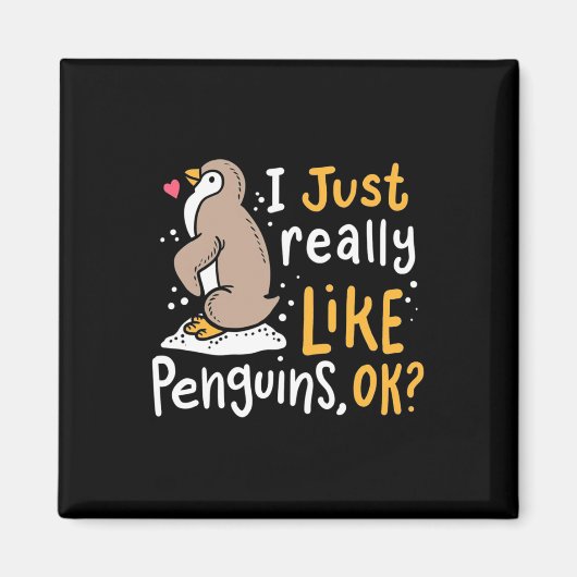Ik hou echt van pinguïns. magneet (Voorkant)