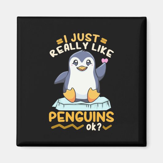 Ik hou echt van pinguïns magneet (Voorkant)