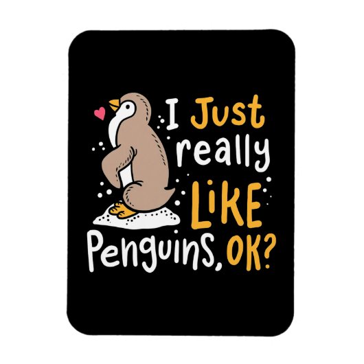 Ik hou echt van pinguïns. magneet (Verticaal)
