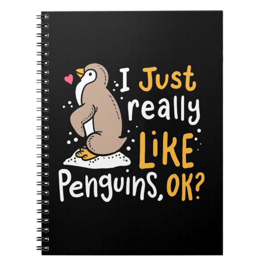 Ik hou echt van pinguïns. notitieboek (Voorkant)