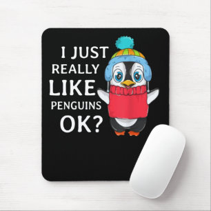 Ik hou echt van pinguïns ok muismat