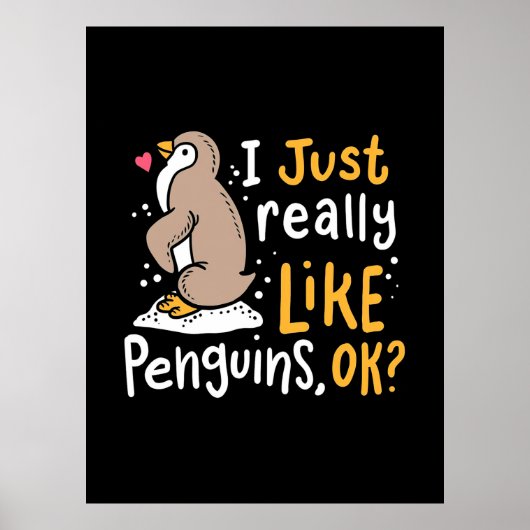 Ik hou echt van pinguïns. poster (Voorkant)