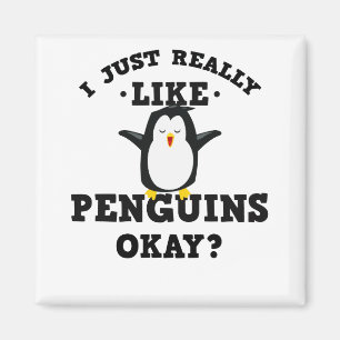 Ik hou echt van Pinguins Quote Magneet