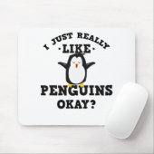 Ik hou echt van Pinguins Quote Muismat (Met muis)