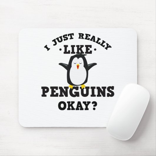 Ik hou echt van Pinguins Quote Muismat (Met muis)