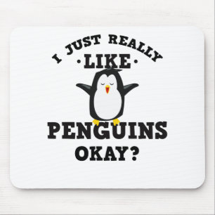 Ik hou echt van Pinguins Quote Muismat