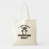 Ik hou echt van Pinguins Quote Tote Bag (Voorkant)