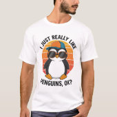 Ik hou echt van pinguïns. t-shirt (Voorkant)