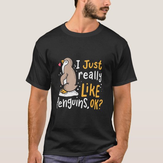 Ik hou echt van pinguïns. t-shirt (Voorkant)