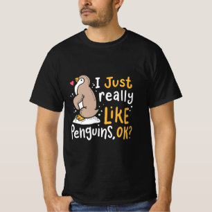Ik hou echt van pinguïns. t-shirt