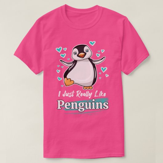 Ik hou echt van pinguïns t-shirt (Design voorkant)
