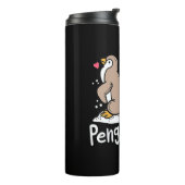 Ik hou echt van pinguïns. thermosbeker (Gedraaid links)