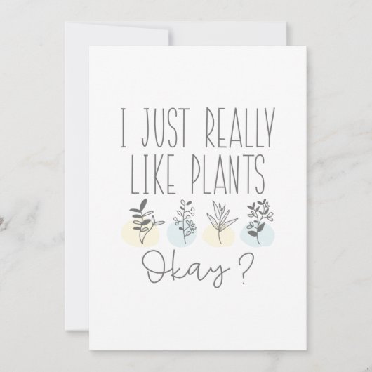 Ik hou echt van Planten. Bedankkaart (Voorkant)