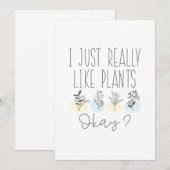 Ik hou echt van Planten. Bedankkaart (Voorkant / Achterkant)