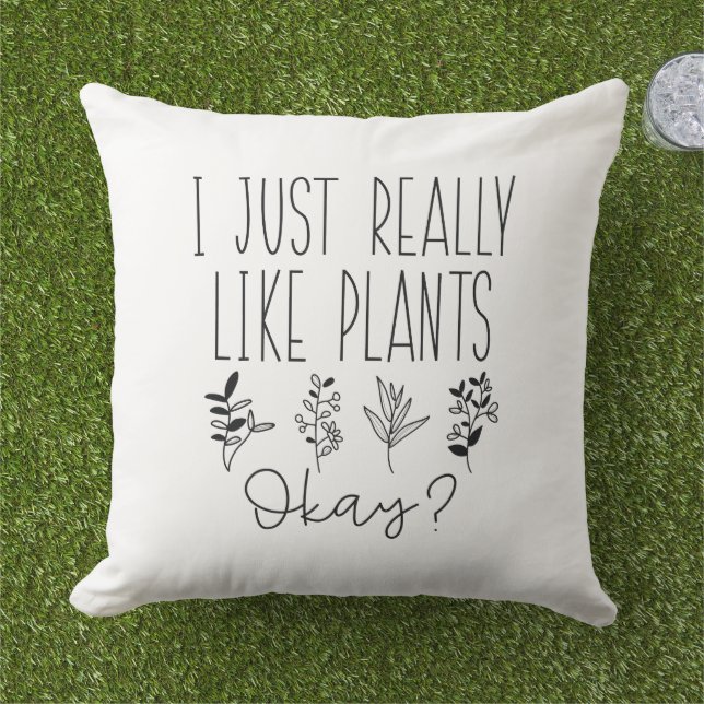 Ik hou echt van Planten. Buitenkussen (Gras)