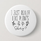Ik hou echt van Planten. Ronde Button 7,6 Cm (Voorkant)