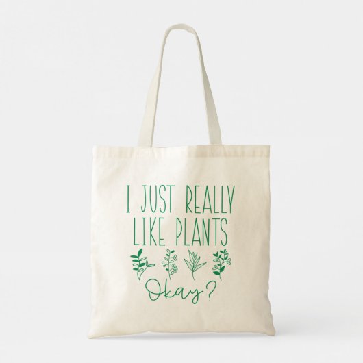 Ik hou echt van Planten. Tote Bag (Achterkant)
