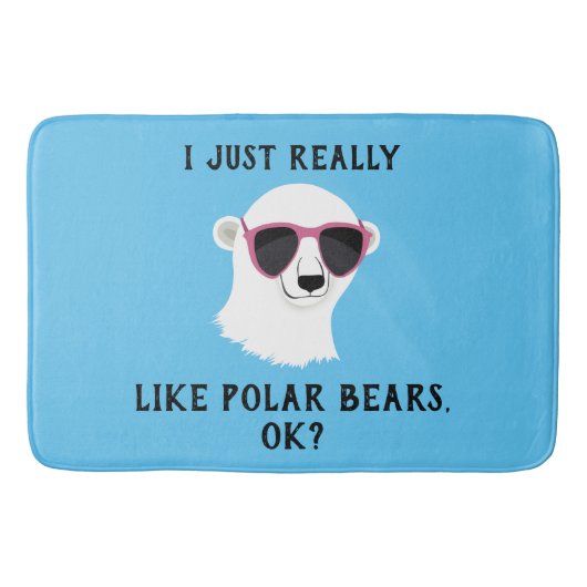 Ik hou echt van Polar Beren. Badmat (Voorkant)