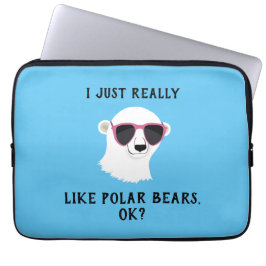 Ik hou echt van Polar Beren. Laptop Sleeve