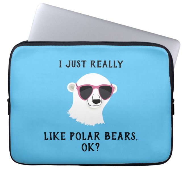 Ik hou echt van Polar Beren. Laptop Sleeve (Voorkant)