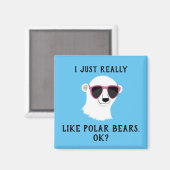 Ik hou echt van Polar Beren Ok Magnet (Voorkant / Achterkant)