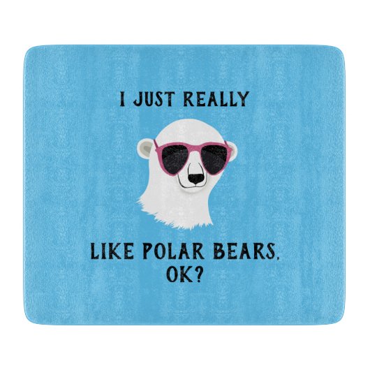 Ik hou echt van Polar Beren. Snijplank (Voorkant)