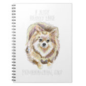 ik hou echt van Pommeren OK Funny Pet Notitieboek (Voorkant)