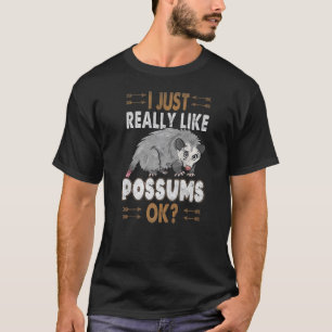 Ik hou echt van Possums Opossum Meisje T-shirt