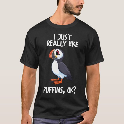 Ik hou echt van Puffins OK T-shirt (Voorkant)