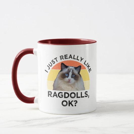 Ik hou echt van ragodolls, oké? mok (Links)