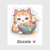 Ik hou echt van Ramen Kitten Sticker (Vel)