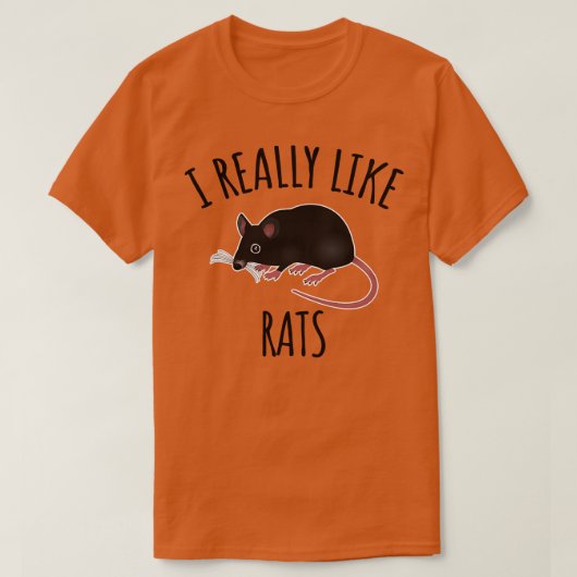 Ik hou echt van ratten t-shirt (Design voorkant)