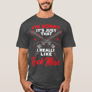 Ik hou echt van Rock Music Guitarist Guitar Player T-shirt