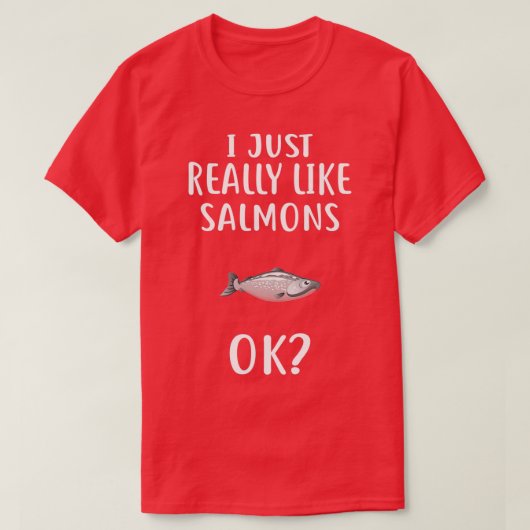 Ik hou echt van SALMONS Funny SALMON T-shirt (Design voorkant)