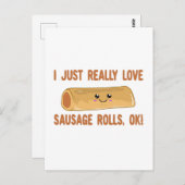 Ik hou echt van sausrollen. briefkaart (Voorkant / Achterkant)