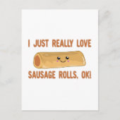 Ik hou echt van sausrollen. briefkaart (Voorkant)
