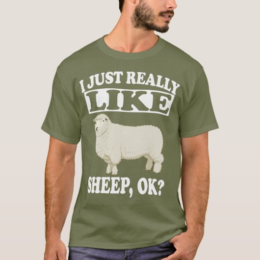 Ik hou echt van schaap OK Funny Boerderij Shirt (Voorkant)
