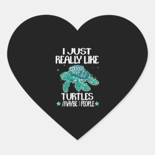 Ik hou echt van schildpadden en misschien wel 3 me hart sticker