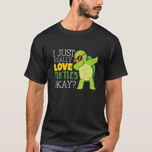 Ik hou echt van schildpadden... ik hou van schildp t-shirt (Voorkant)