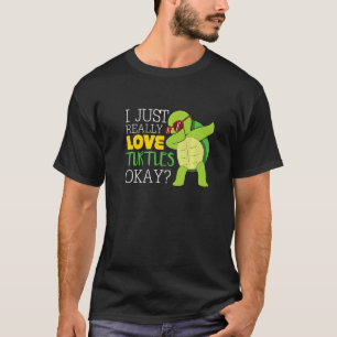Ik hou echt van schildpadden... ik hou van schildp t-shirt