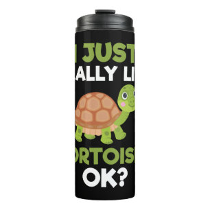 Ik hou echt van schildpadden OK Reptile Turtle Lov Thermosbeker